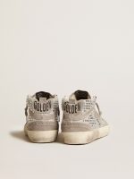 Mid Star in silver suede with Swarovski crystals and suede star - Image 5