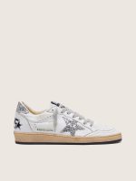 Women's Ball Star in nappa with silver glitter star and heel tab