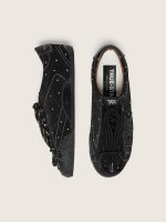 Women's True-Star in black suede with Swarovski crystals and black leather star - Image 3