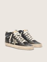 Women's Mid Star in black glitter with dove-gray suede star and heel tab - Image 2