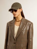 Women's houndstooth jacket with all-over sequin embroidery - Image 6
