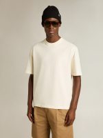 T-shirt in aged white with reverse logo on the back - Jersey Capsule - Image 3