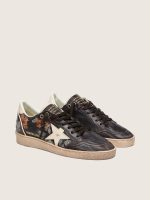 Women's Ball Star LTD in ebony nappa with multicolor embroidery and white star - Image 2