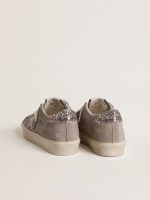Women's Hi Star sneakers in beige suede with laminated leather star and glitter heel tab - Image 4