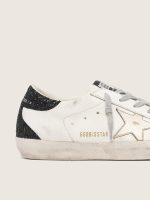 Women's Super-Star with gold star and black glitter heel tab - Image 4