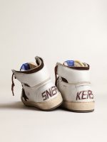 Women's Sky-Star in white nappa leather with chocolate suede star - Image 5