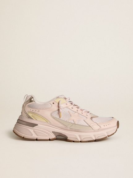 Men's Lightstar with pink leather and mesh upper and pink star