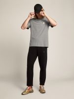 Men's black joggers with star on the front - Image 4