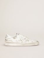 Stardan sneakers in white leather with lived-in treatment