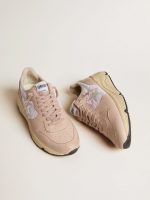 Women's Running Sole in mesh and nubuck with silver metallic leather star - Image 2