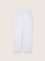 Boys' sweatpants in gray melange cotton fleece with print and logo - Image 2