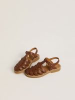 Maxime Young sandals in brown leather - Image 2