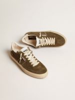 Men's Soul Star in green suede with white leather heel tab and tongue - Image 2