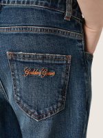 Boys' denim jeans with a raw edge and embroidery - Image 4