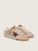Women's Super-Star in beige suede with leopard-print star - Image 2
