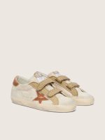 Women's Old School in pearl suede with brick-red leather star and raffia strap - Image 2