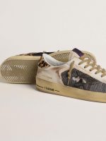 Men's Stardan in nappa and mesh with leopard-print pony skin heel tab - Image 3