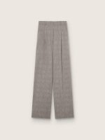Women's oversized pants in gray Prince of Wales check