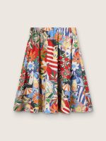 Women's cotton skirt with multicolor print - Image 2