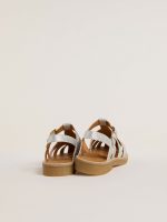 Maxime Junior sandals in silver micro-glitter - Image 4
