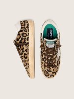 Women's Super-Star in leopard-print pony skin with leather star and heel tab - Image 3