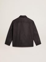 Gray melange woolen jacket with button fastening - Image 6