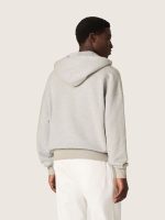 Unisex hooded sweatshirt in gray cotton with vintage flag print - Image 6