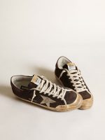 Men's Super-Star Penstar in brown suede with a platinum star - Image 2