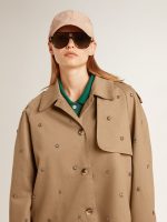 Women's oversized trench coat with crystals - Image 5