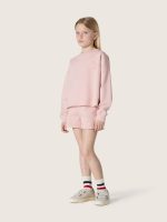Star girls' shorts in pink cotton with patch and logo - Image 3