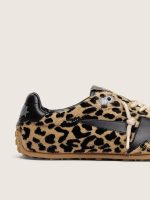 Men's Marathon Speed in beige and black leopard-print pony skin with black leather star - Image 5