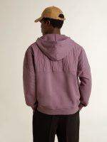 Unisex mauve cotton sweatshirt with print on the front - Image 4