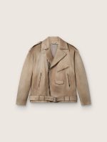 Unisex hand-treated and hand-dyed leather jacket