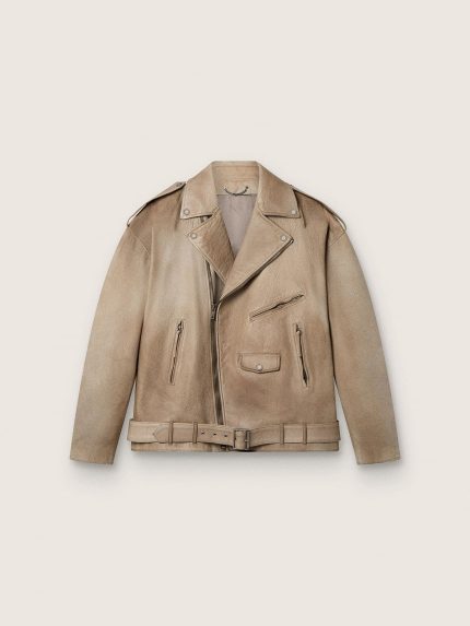 Unisex hand-treated and hand-dyed leather jacket
