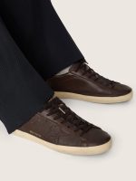 Men's Super-Star in dark brown leather with tone-on-tone leather star - Image 3