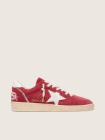 Women's Ball Star in red suede with white leather star and heel tab