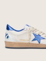 Women's Ball Star Wishes in white nappa leather with bright blue star and heel tab - Image 4