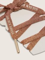 Peach lurex laces with gold details - Image 2