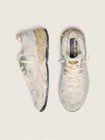 Men's Dad-Star in suede and mesh with white leather star and beige leather heel tab - Image 3