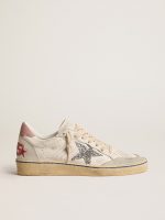 Ball Star with glitter star and pink suede heel tab