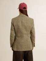 Women's double-breasted blazer in Shetland wool - Image 5