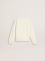 Girls' white sweatshirt with multicolor Golden writing on the front - Image 6