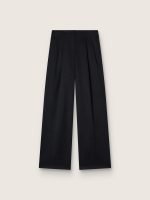 Women's black wool gabardine pants