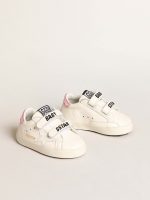 Baby School set in white nappa leather with pink leather heel tab - Image 2