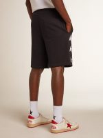 Men's black bermuda shorts with white stars - Image 4