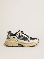 Men's Lightstar in white leather and black mesh with black TPU star
