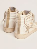 Women's Slide with ice-gray suede star and white flash - Image 5