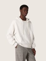 Star unisex hooded sweatshirt in gray melange cotton - Image 5