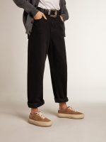 Women's Space-Star in tobacco-colored suede with perforated star - Image 3