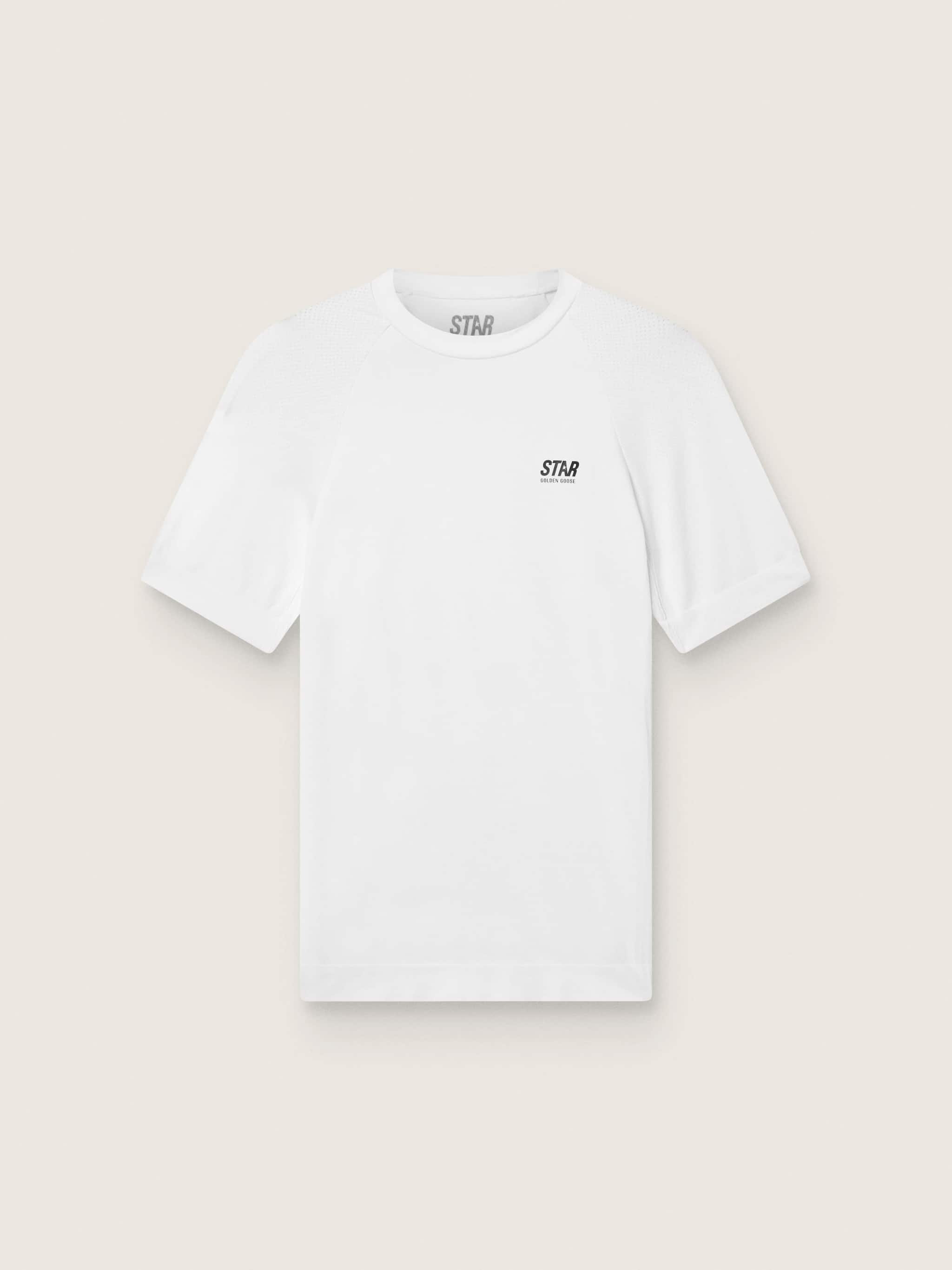 3d191581f309abd9a5f1274460973ec4739d969ba2a2e5ac9c384a850985402b Men's slim-fit white sports T-shirt - Image 1